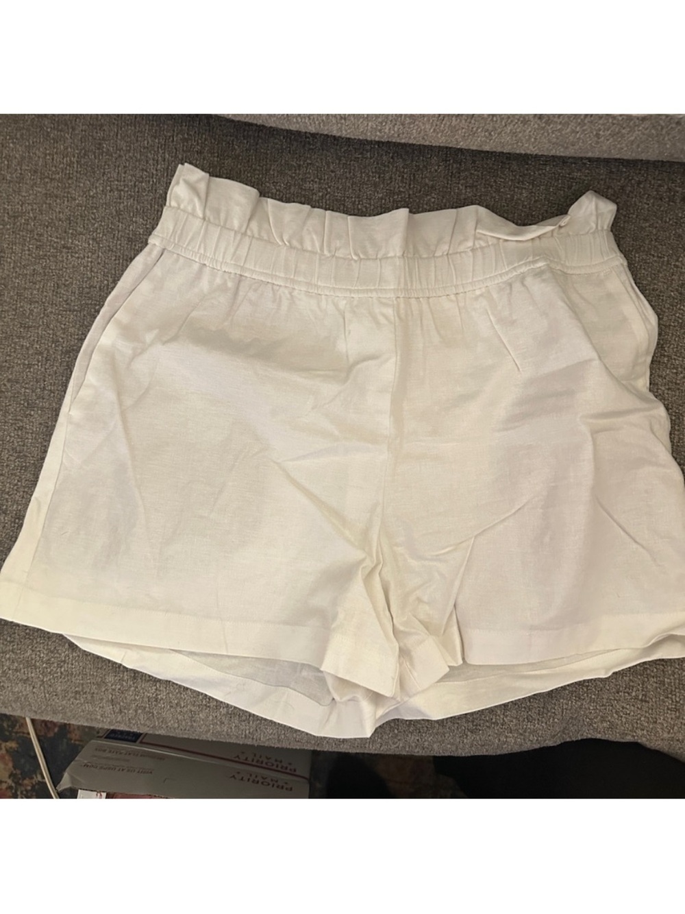 Express White Women's paperbag Waist Shorts